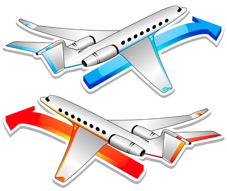 Two airplanes のイラスト素材