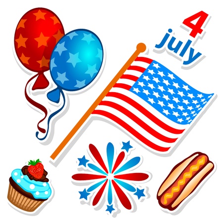 4th stickers set  Vector のイラスト素材