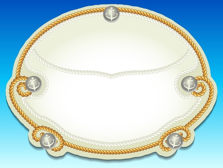 Rope frame  with the buttonsのイラスト素材