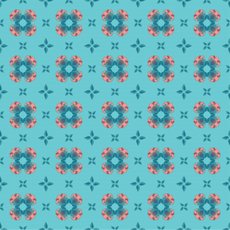 Seamless wallpaper pattern with flowersのイラスト素材