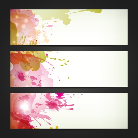 Set of three headers  のイラスト素材