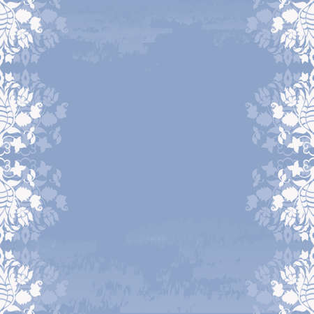 Abstract blue floral backgroundのイラスト素材