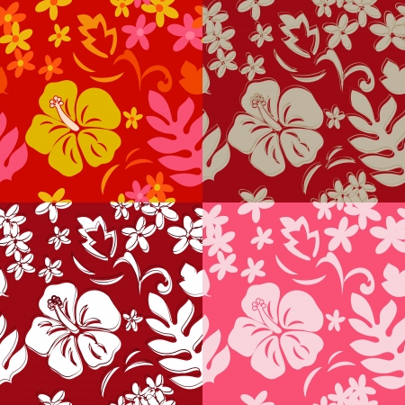 Seamless Hawaiian Hula Patternのイラスト素材