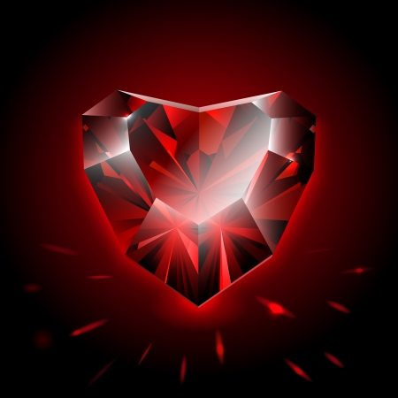 Diamond heart shapeのイラスト素材