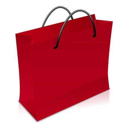 Red shopping bagのイラスト素材