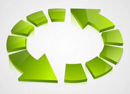 Green recycling iconsの写真素材