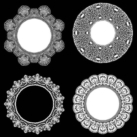Napkin elegant design elementsのイラスト素材