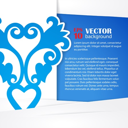 Cutout paper flowers vector greeting cardのイラスト素材