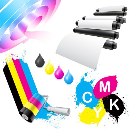 CMYK coloring icon setの写真素材