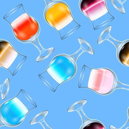 Seamless pattern with simple glassesのイラスト素材