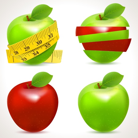 Set of apple icons.のイラスト素材