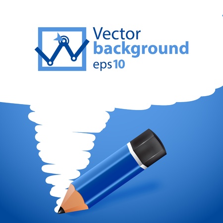 Blue marker with drawn spotのイラスト素材