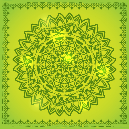 Green Lace ornamentのイラスト素材