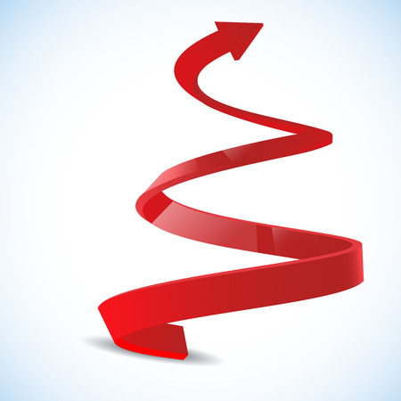Spiral arrow 3D.のイラスト素材