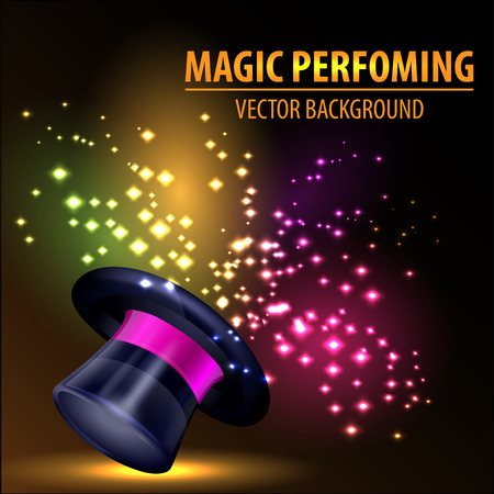 Abstract Magic Hat Backgroundのイラスト素材