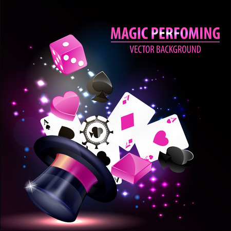 Abstract Magic Hat Backgroundのイラスト素材