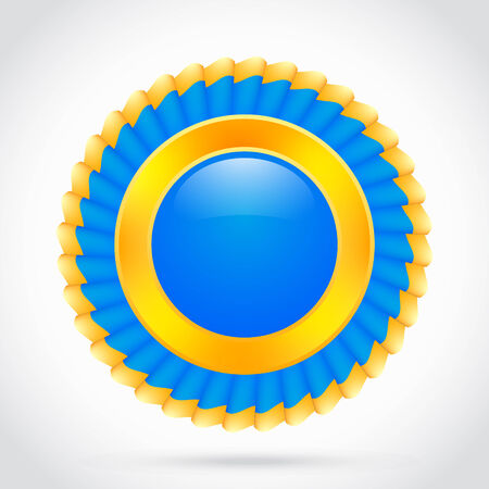 Vector blue and yellow label with text placeのイラスト素材