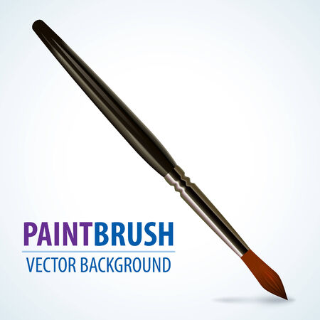 Realistic paint brush for your designs, vector illustrationのイラスト素材