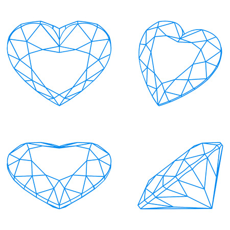Diamond vector graphic schemeのイラスト素材