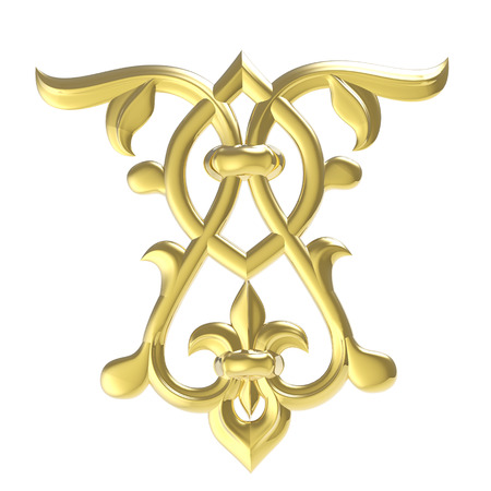 Ornamental work of gold. Element for your designの写真素材