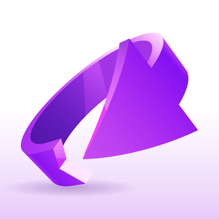 Vector illustration of 3d arrow, design element isolated on whiteのイラスト素材