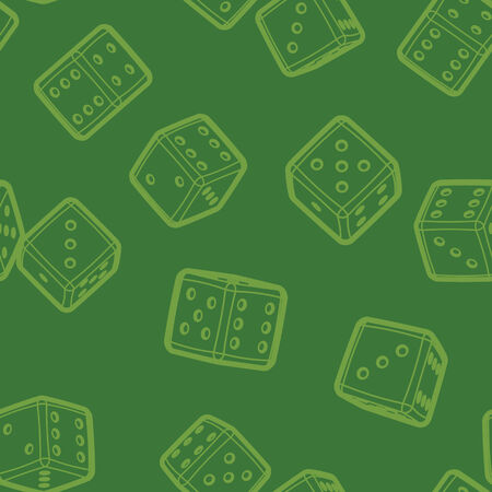 Dices seamless color background. Vector illustration, imitation 3dのイラスト素材