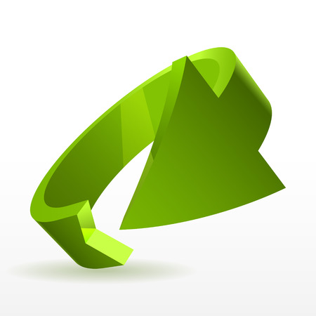 Vector illustration of 3d arrow, design element isolated on whiteのイラスト素材