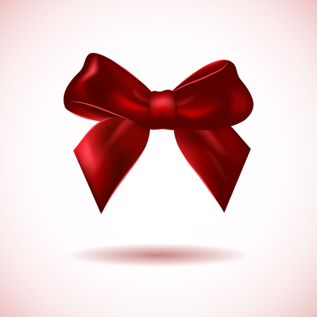 Red bow isolated on whiteのイラスト素材