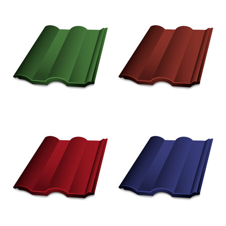 Tile element of roof. Eps10 vector illustration.のイラスト素材