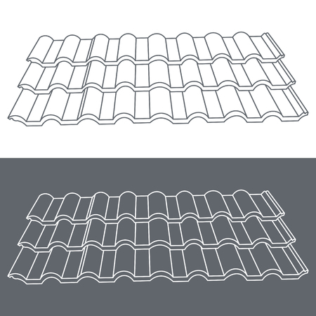 Tile element of roof. Eps10 vector illustration.のイラスト素材