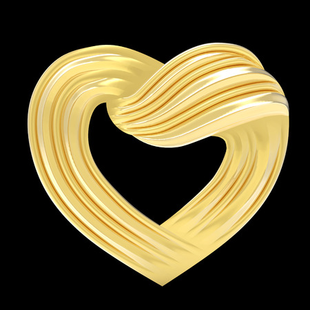 Golden heartの写真素材