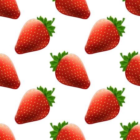 Red strawberry seamlessの写真素材