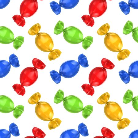 Realistic candy seamless vectorのイラスト素材