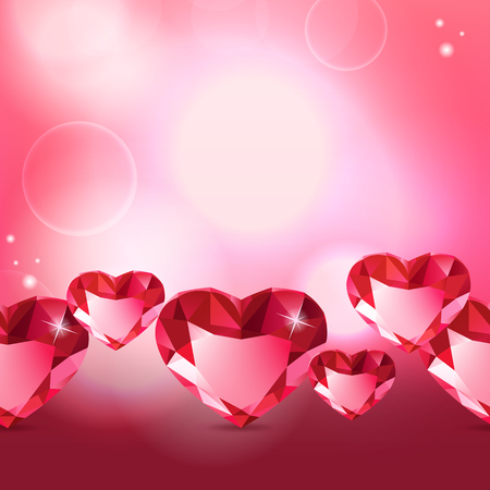 Diamond heart patternのイラスト素材
