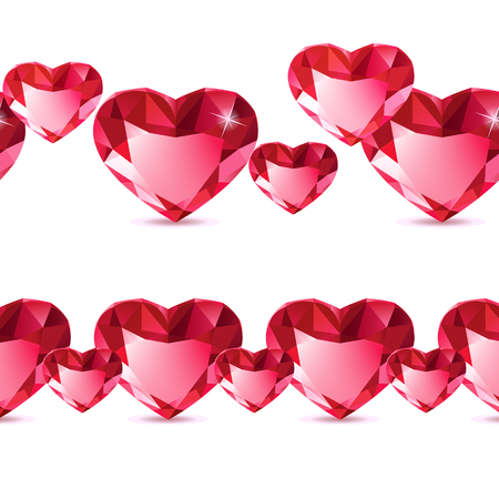 Diamond heart patternのイラスト素材