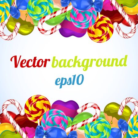 Bright background with candiesのイラスト素材