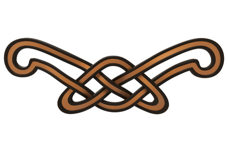 Celtic leather and copper ornamentの写真素材