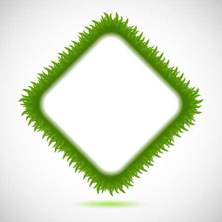Grass picture frame. Vector illustrationのイラスト素材