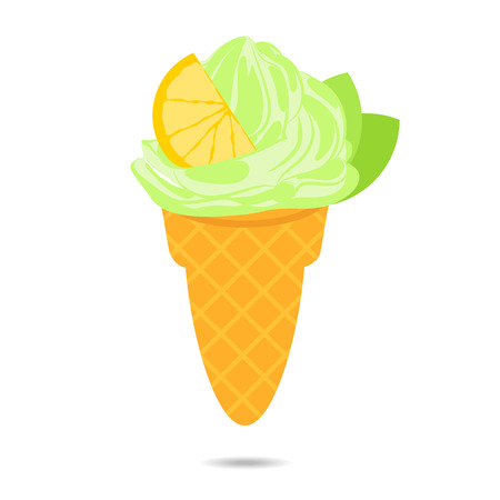 Flat ice cream icon 03のイラスト素材