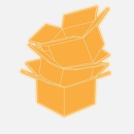 Cardboard boxes icon flatのイラスト素材
