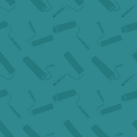 Vector blue seamless of paint rollersのイラスト素材
