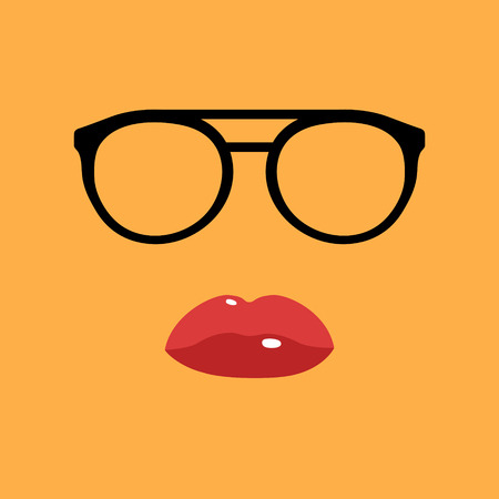 Sunglasses and lipsのイラスト素材