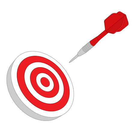 Red darts target aimのイラスト素材