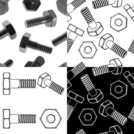 Nuts and bolts setのイラスト素材