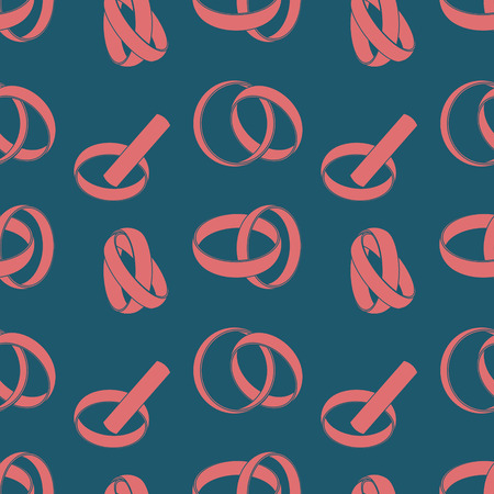 Seamless background with an image of wedding ringsのイラスト素材
