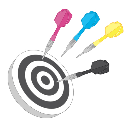 Cmyk target. Flat iconのイラスト素材