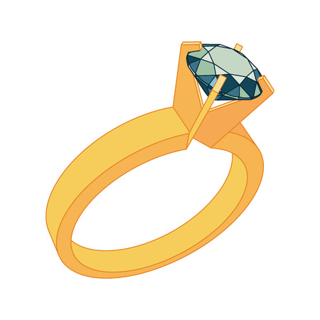 Wedding ring vector icon. Flat designのイラスト素材