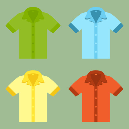 Shirts for your design in flat style.のイラスト素材