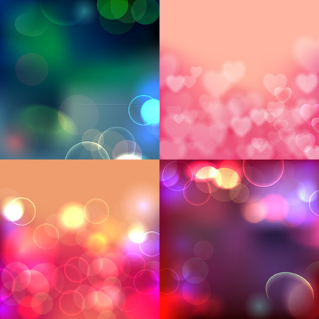 Abstract background with blurred defocused lightsのイラスト素材