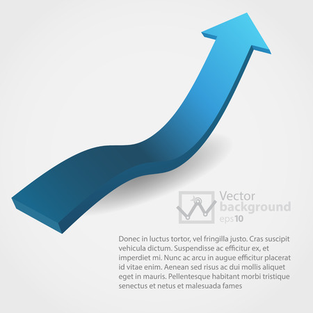 Vector illustration of 3d arrow, bisness designのイラスト素材